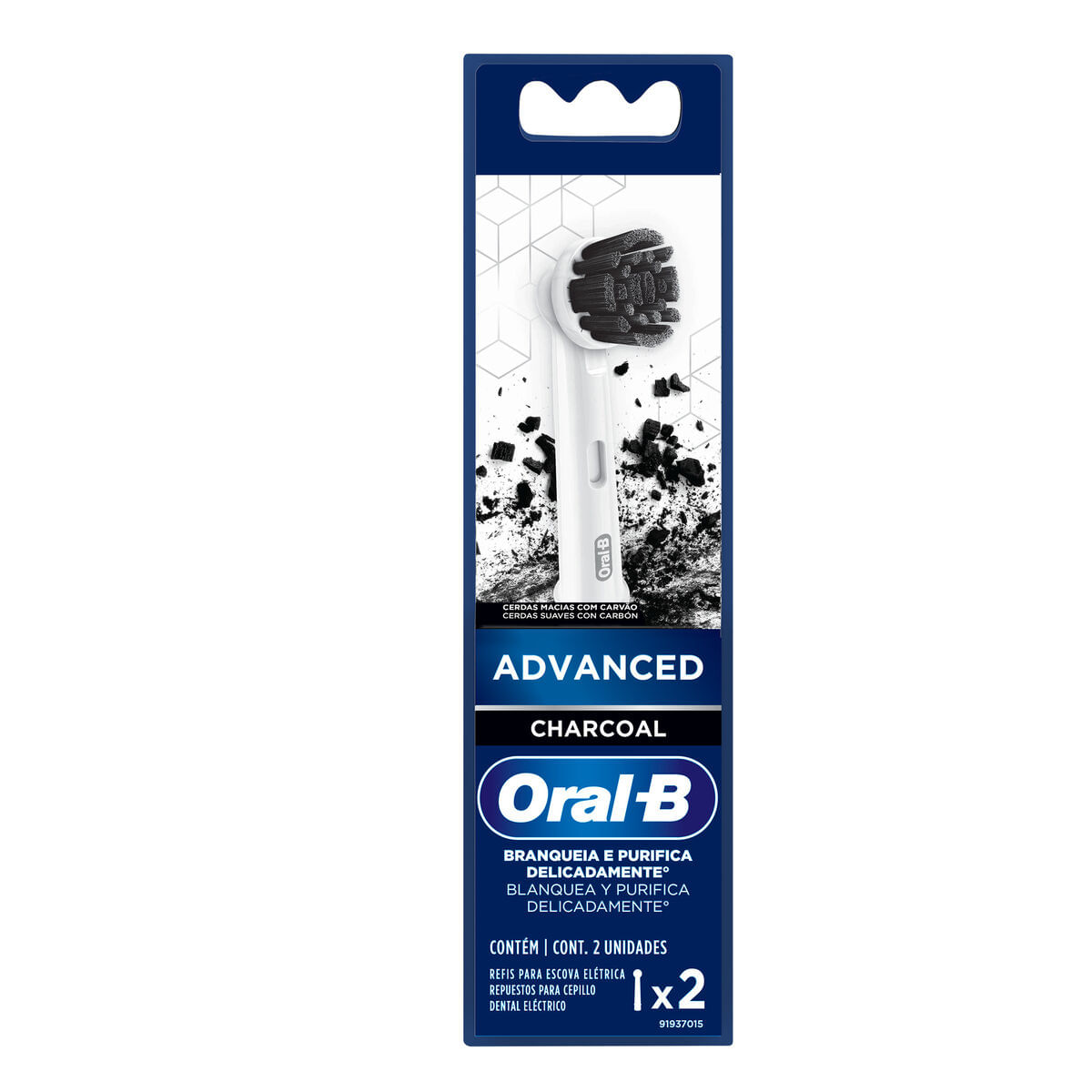Oral-B Recambio de cabezales de cepillo de dientes eléctrico de carbón, 2  unidades