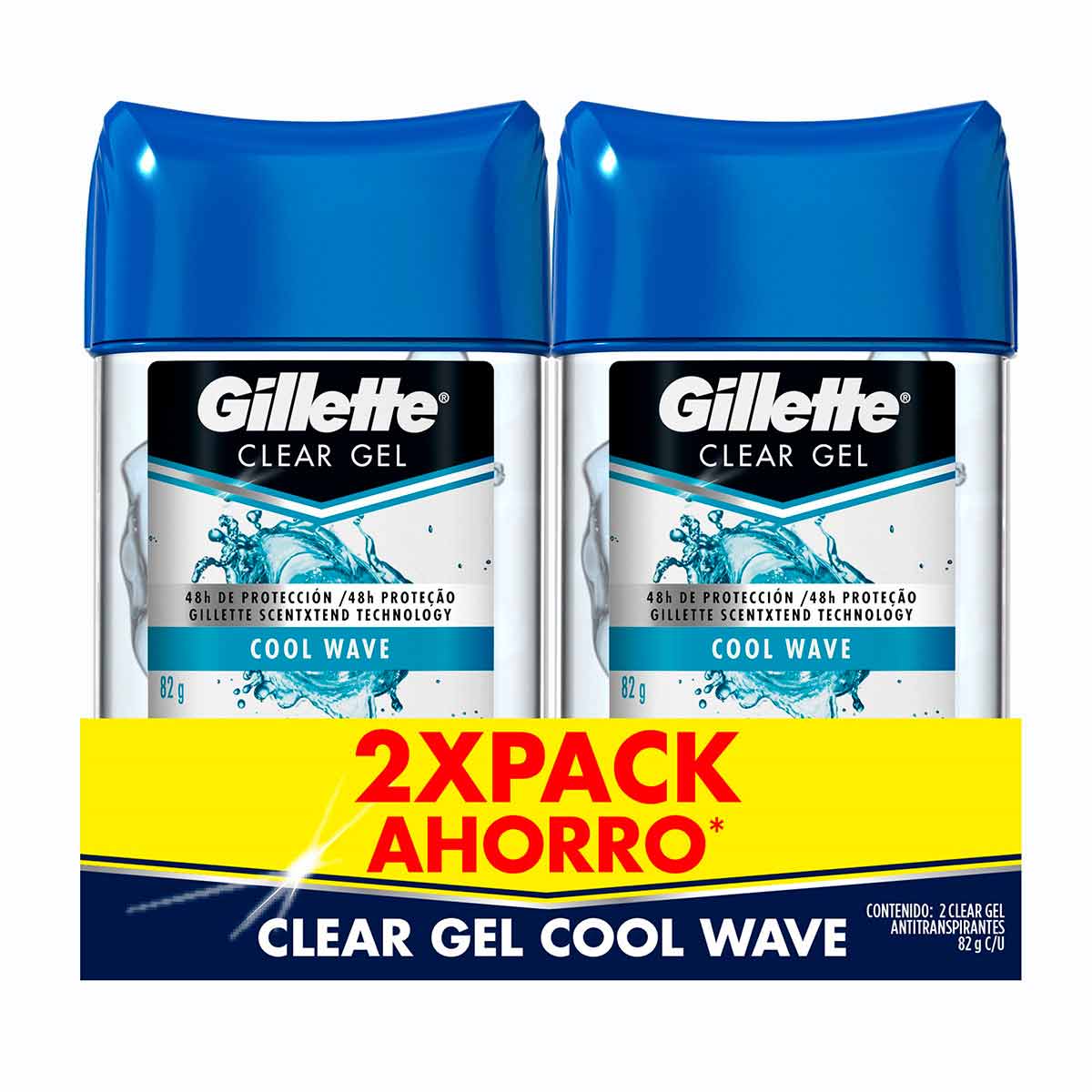 Antitranspirante en Gel Gillette Cool Wave 2 Piezas de 82g