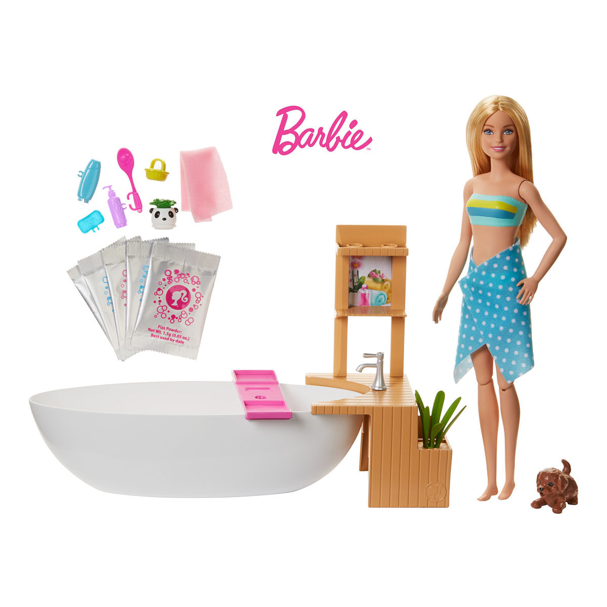 Muñeca Barbie Fashionista Baño de Espuma | Chedraui