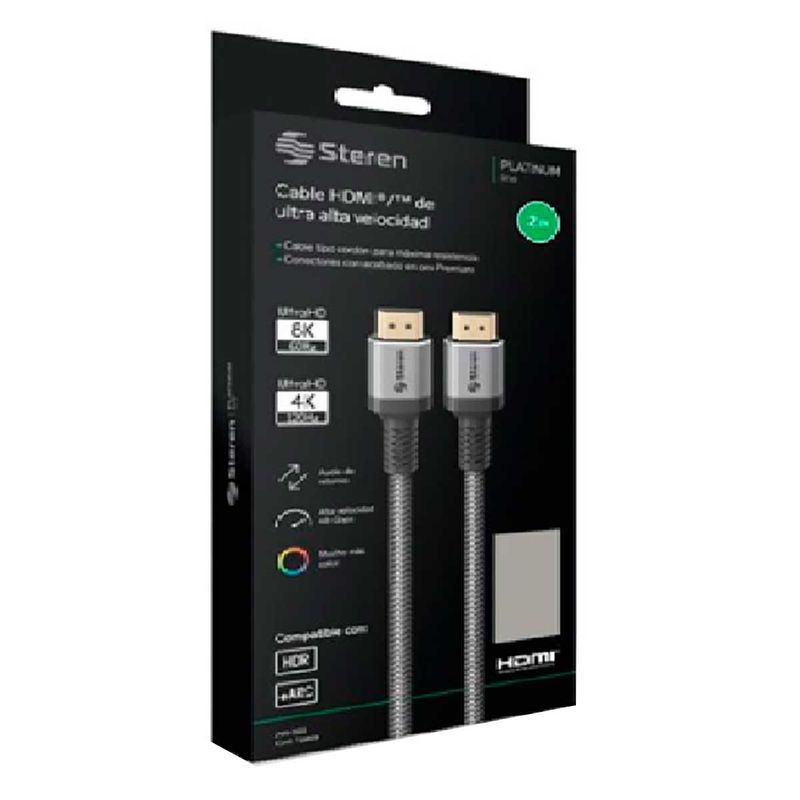 Cable HDMI Steren 299 502 Ultra Alta Velocidad Certificado 2.1 Chedraui