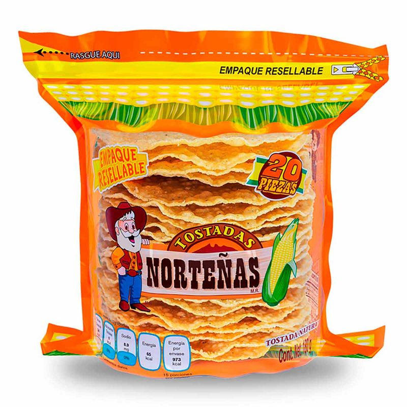 Tostadas Norteñas de maíz 180g | Chedraui