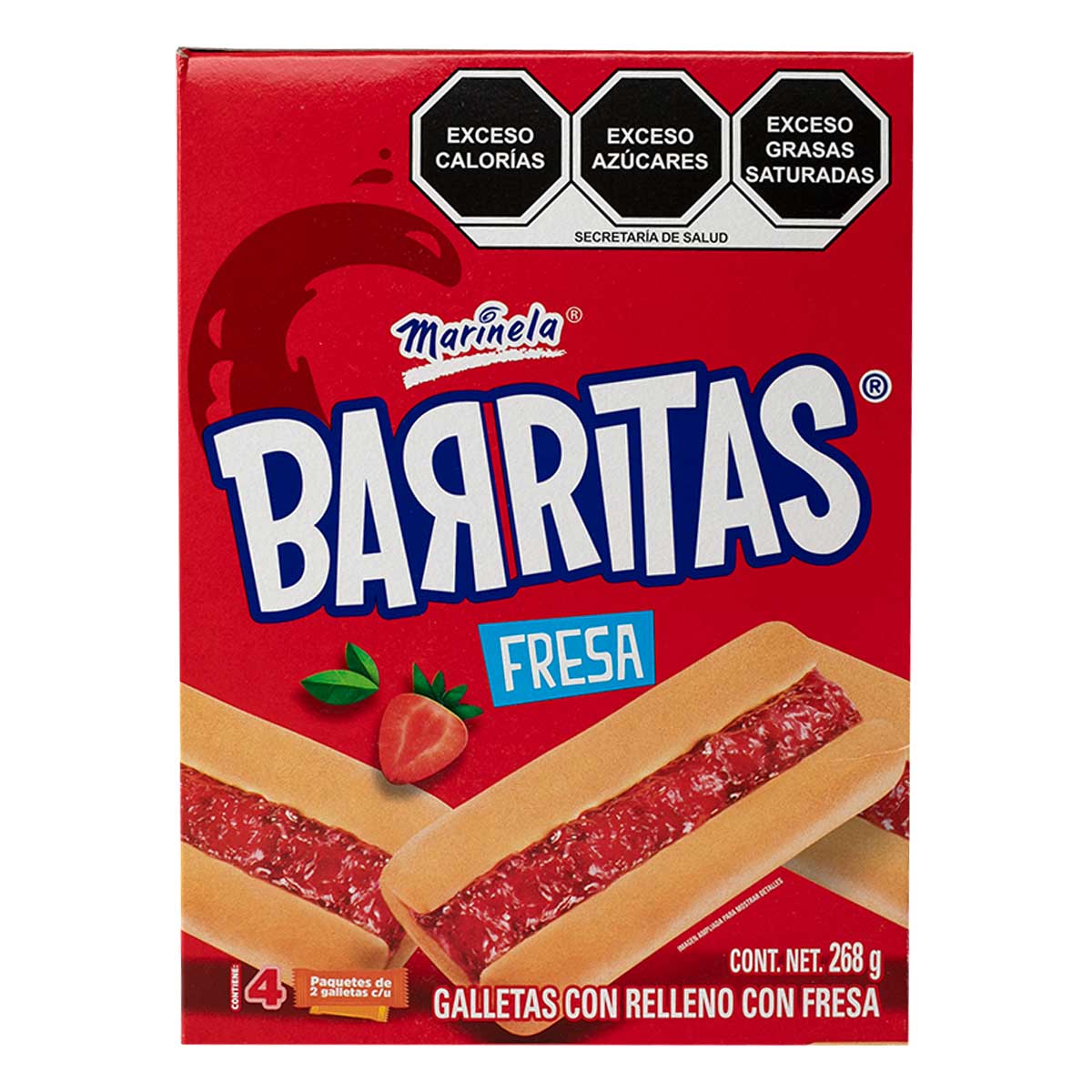 GalletasMarinelaBarritasFresa268gcontiene4paquetes