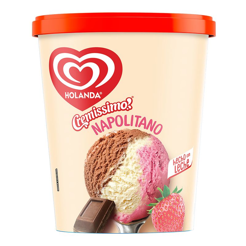 Helado Holanda Cremissimo Napolitano 900ml | Chedraui