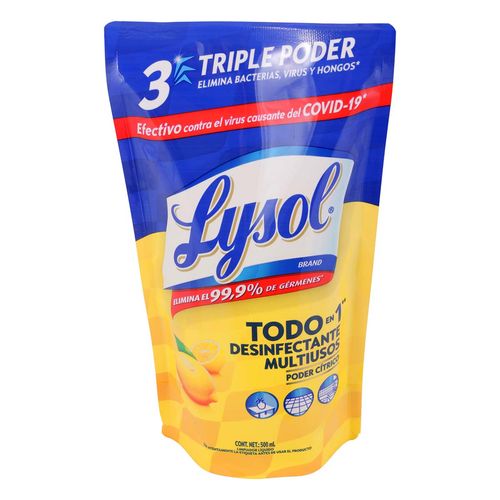 Limpiador desinfectante multiusos Lysol Citrus refil 500ml