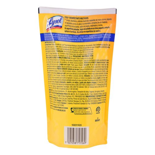 Limpiador desinfectante multiusos Lysol Citrus refil 500ml