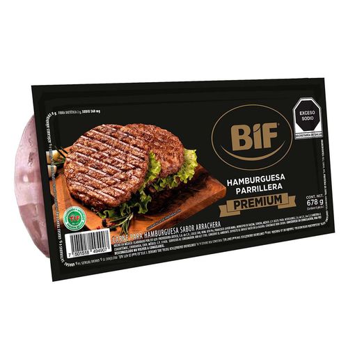 Hamburguesa Parrillera Sabor Arrachera Bif 678g