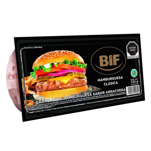 Hamburguesa Clásica Sabor Arrachera Bif 720g
