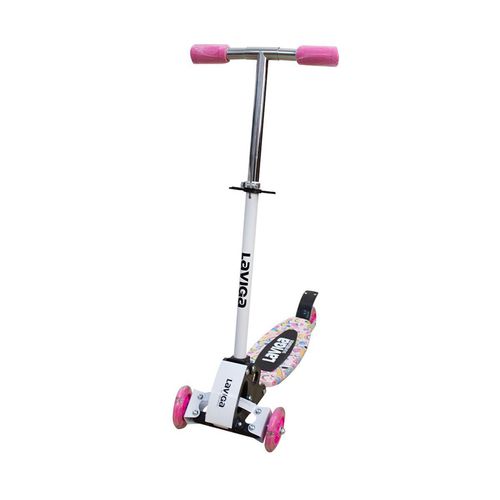 Scooter La Viga Skateboards Patín Movible Infantil Figuritas Rosas