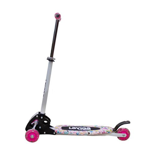 Scooter La Viga Skateboards Patín Movible Infantil Figuritas Rosas