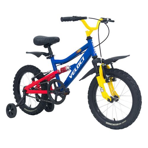 Bicicleta Infantil Veloci para Niño 16R 1V Freno V-Brake Azul Heroes