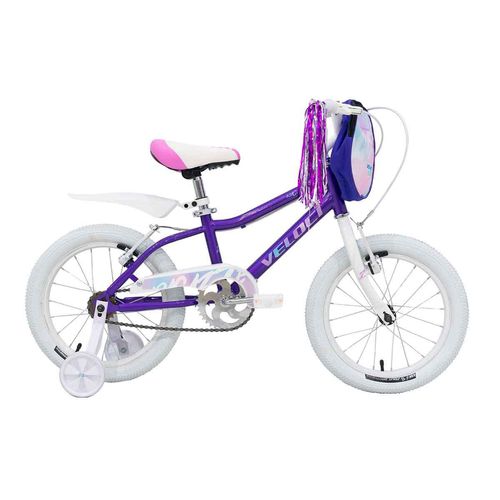 Bicicleta Infantil Veloci para Niña 16R 1V Freno V-Brake Morado Ragazze