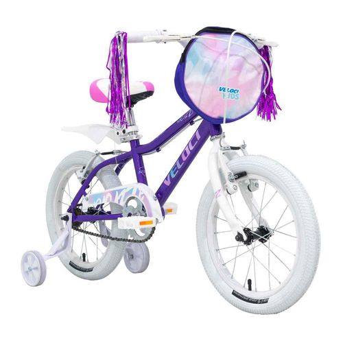 Bicicleta Infantil Veloci para Niña 16R 1V Freno V-Brake Morado Ragazze