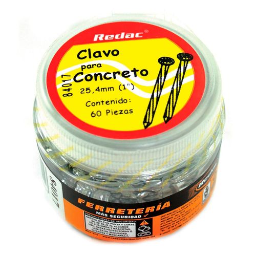 Clavo Concreto Redac 254mm - 1 Pulgada 60 Piezas.