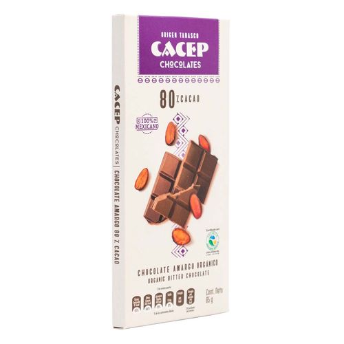 Barra de Chocolate Semi Amargo con 90% Cacao 85g