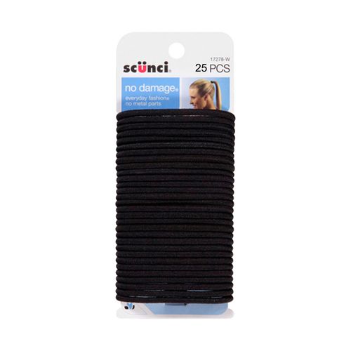 Ligas para Cabello Scunci Color Negro 25 Ligas