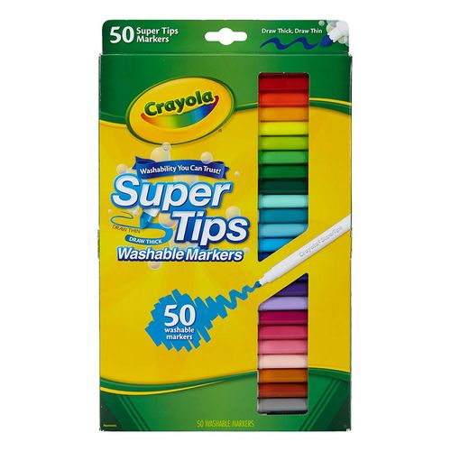 Plumones Crayola 50 Super Tips Varios
