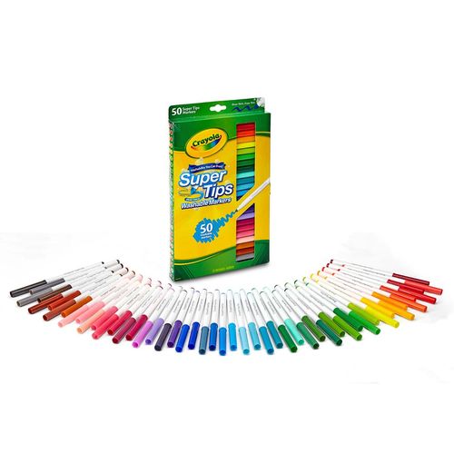 Plumones Crayola 50 Super Tips Varios