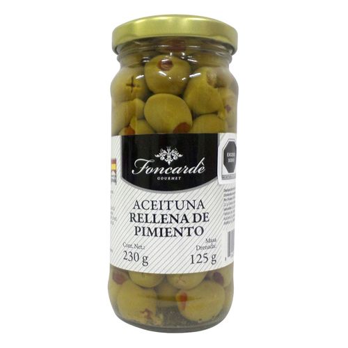 Aceituna Foncardé Rellena de Pimiento en Vinage 230g