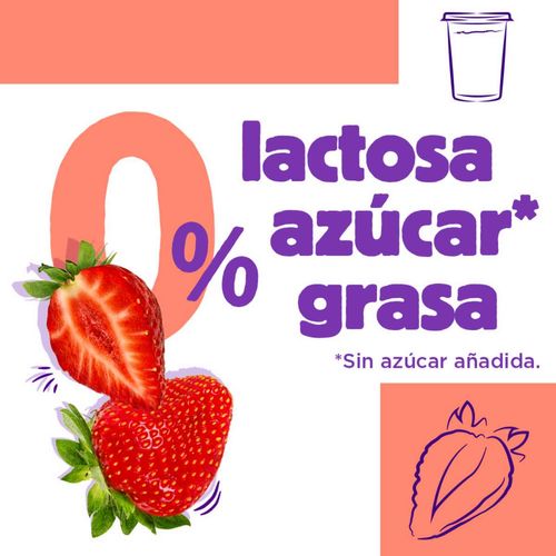 Yoghurt Vitalínea Triple Cero Fresa Sin Azúcar 900g