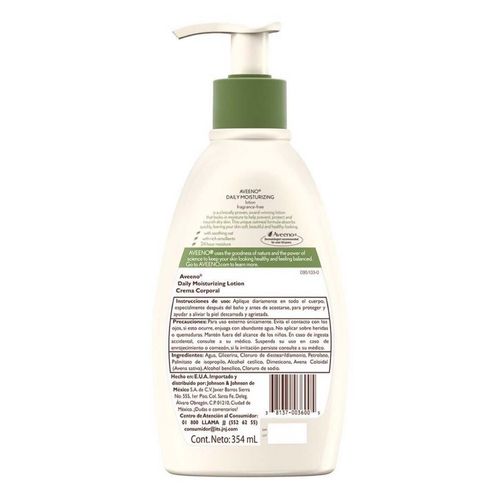 Crema Corporal Aveeno Daily Mosturizing 354ml