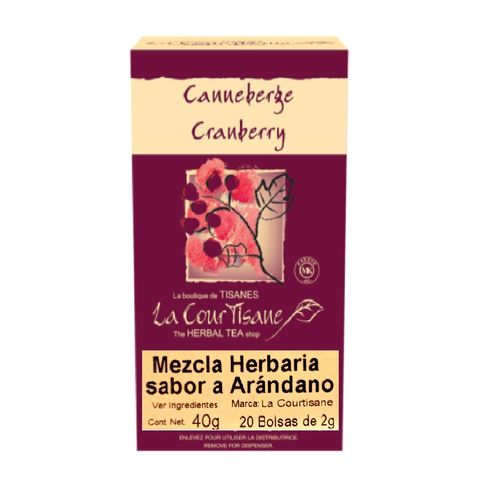 Mezcla Herbaria sabor a Arándano La Courtisane 40g
