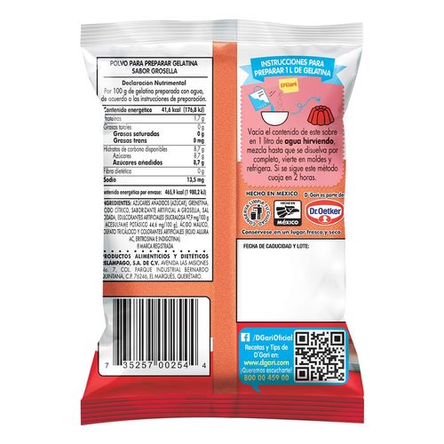 Gelatina D'Gari Grosella de 120g