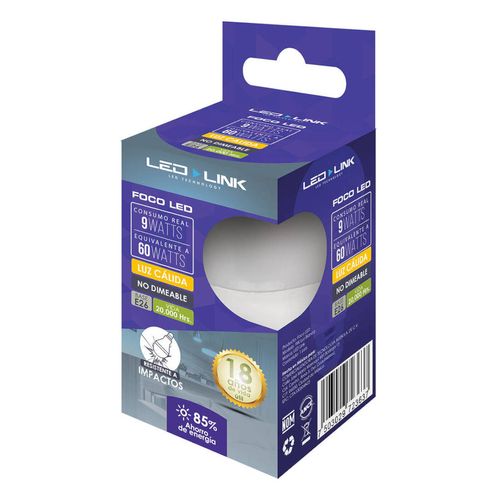Foco Led Led-link 9 watts Luz Calida