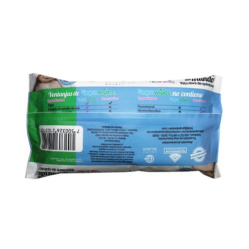 Toallas Húmedas para Bebé 99% Agua Aquawipes 50 Toallitas