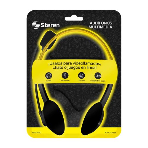 Audífonos de Diadema Steren con Micrófono AUD-505C para Computadora