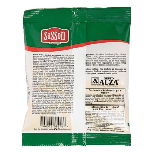 Sazonadores Sasson  Jitomate Rostizado 140g