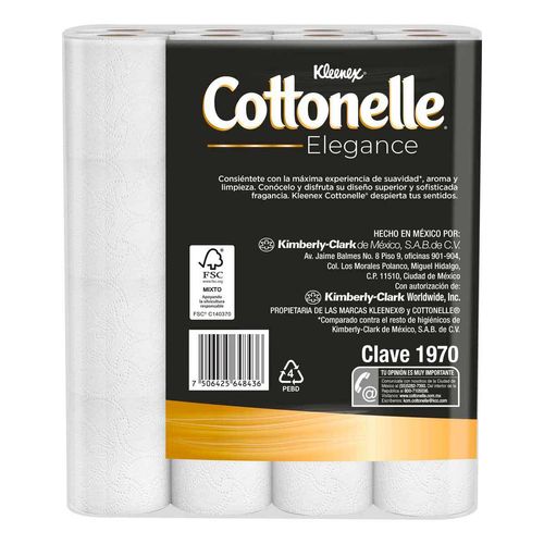 Papel Higiénico Kleenex Cottonelle Elegance 32 Rollos