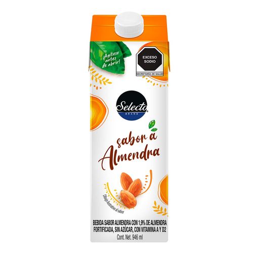 Bebida Selecto Almendra Sin azúcar 946ml