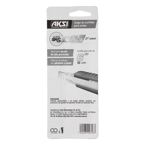 Jgo/cuchillas Aksi Para Cutter 6-AK