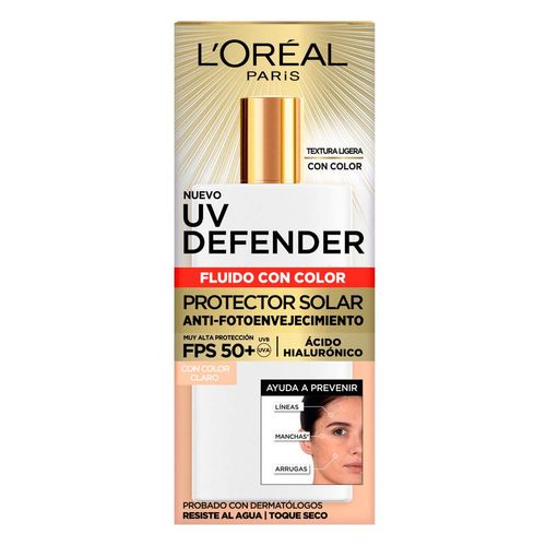 Protector Solar L'oreal UV Defender FPS 50 Tono Claro 40g