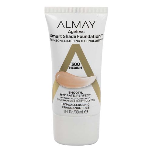 Base de Maquillaje Almay  Hipoalergénica con Ácido Hialurónico Med 30ml