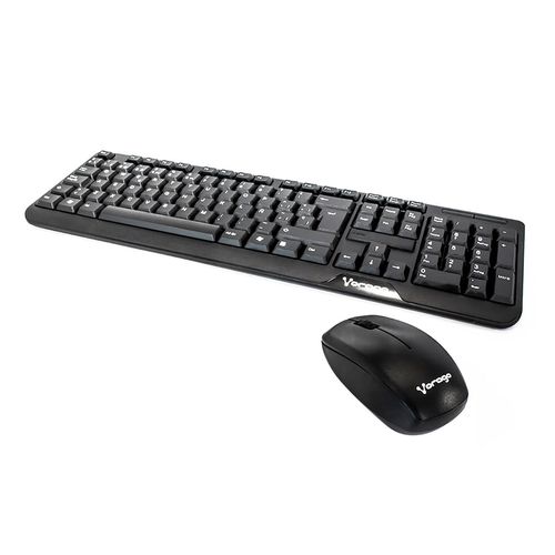 Kit Teclado y Mouse Inalámbrico Vorago Negro KM-302