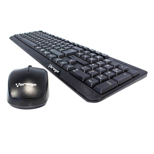 Kit Teclado y Mouse Inalámbrico Vorago Negro KM-302