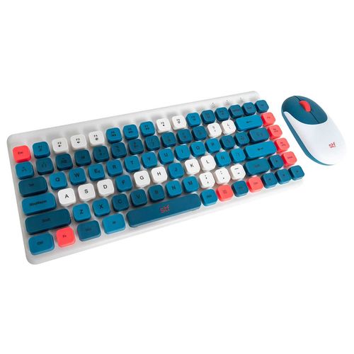 Teclado y Mouse STF Inalámbrico Azul ST-A93478