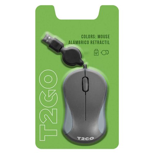 Color Mouse Alámbrico Retráctil TG-M32233