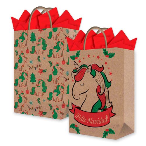 Bolsa Granmark Kraft Mediana Navidad 2023