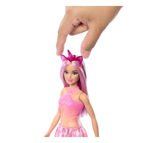 Barbie Fantasía Muñeca Unicornio Falda de Ensueño Rosa