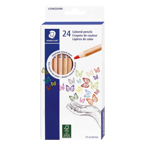 Lápiz de Color Staedtler Madera Natural 24 Piezas Fsc 100%