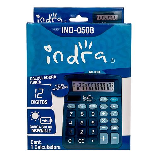 Calculadora de Escritorio Indra 12 Dígitos Tamaño Chico