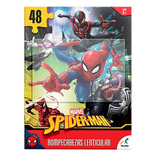 Rompecabezas Lenticular Spiderman 48 Piezas Caja de Cartón