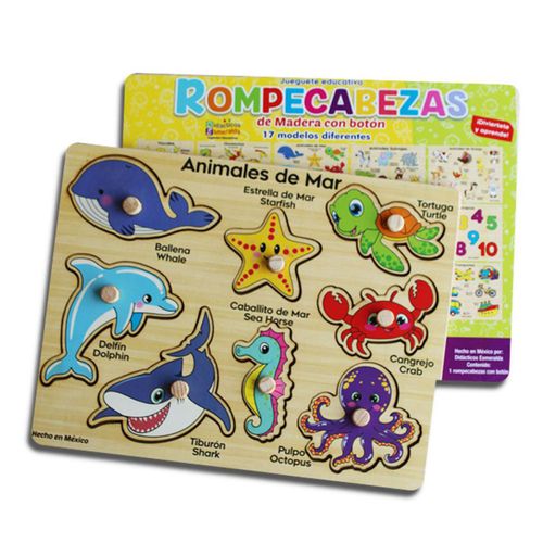 Rompecabezas de Animales de Mar Roca Didacticos Esmeralda