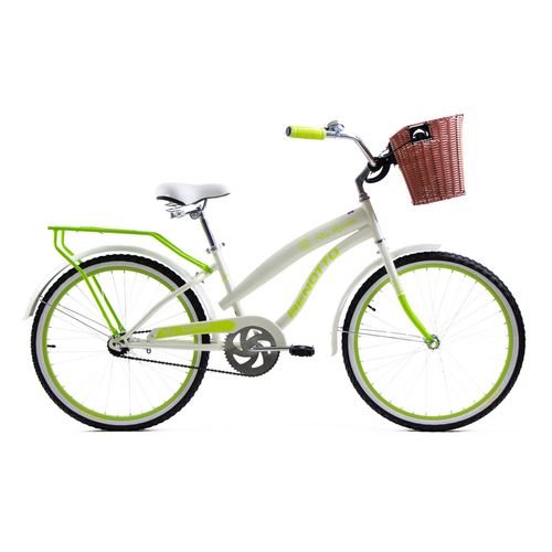Bicicleta Benotto para Mujer R24 1V  Acero contra pedal Crema/Verde Claro City Sta. Monica