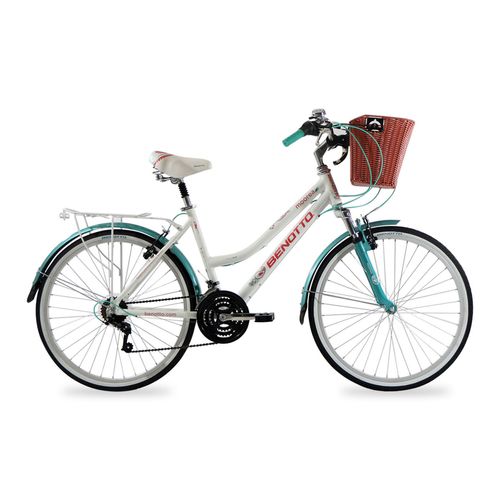 Bicicleta Benotto para Mujer R24 21V Aluminio Blanco/Aqua