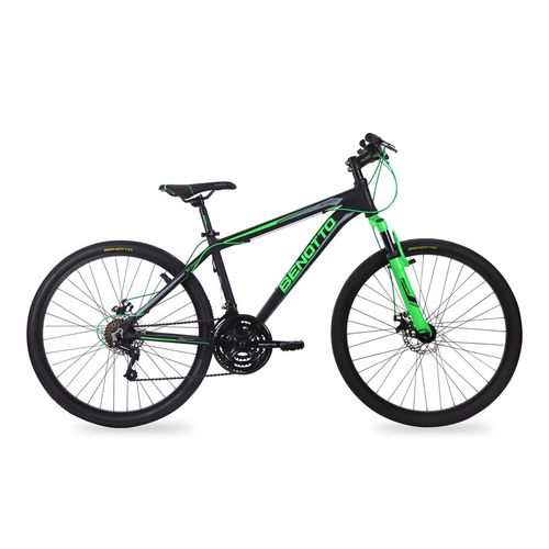 Bicicleta de Montaña Benotto Unisex R26 21V Talla Mm Aluminio Negro/Verde Xc-5000