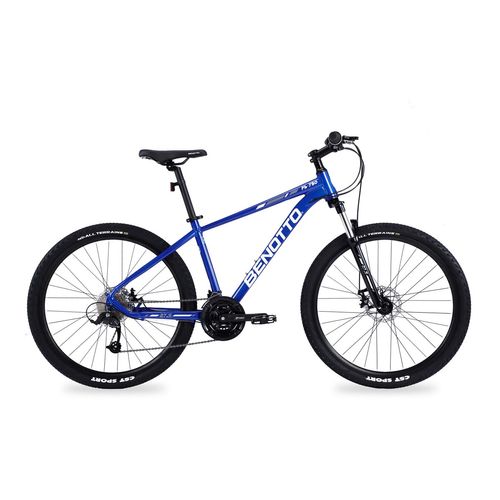 Bicicleta de Montaña Benotto Unisex R27.5 24V Aluminio Azul Medio/Gris Oscuro Fs-750