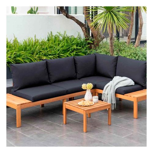 Set de Patio Midtown Concept Griffin de Madera con Cojines